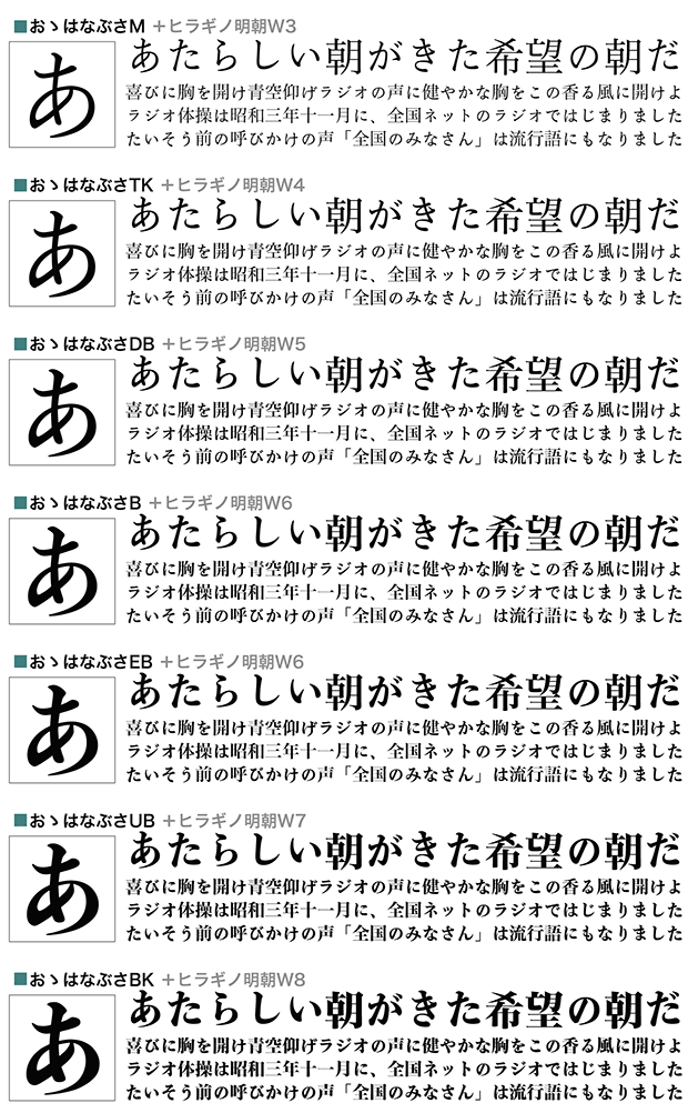 和文フォント大図鑑 [欣喜堂/和字書体-2]